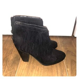 Black Fringe Booties!